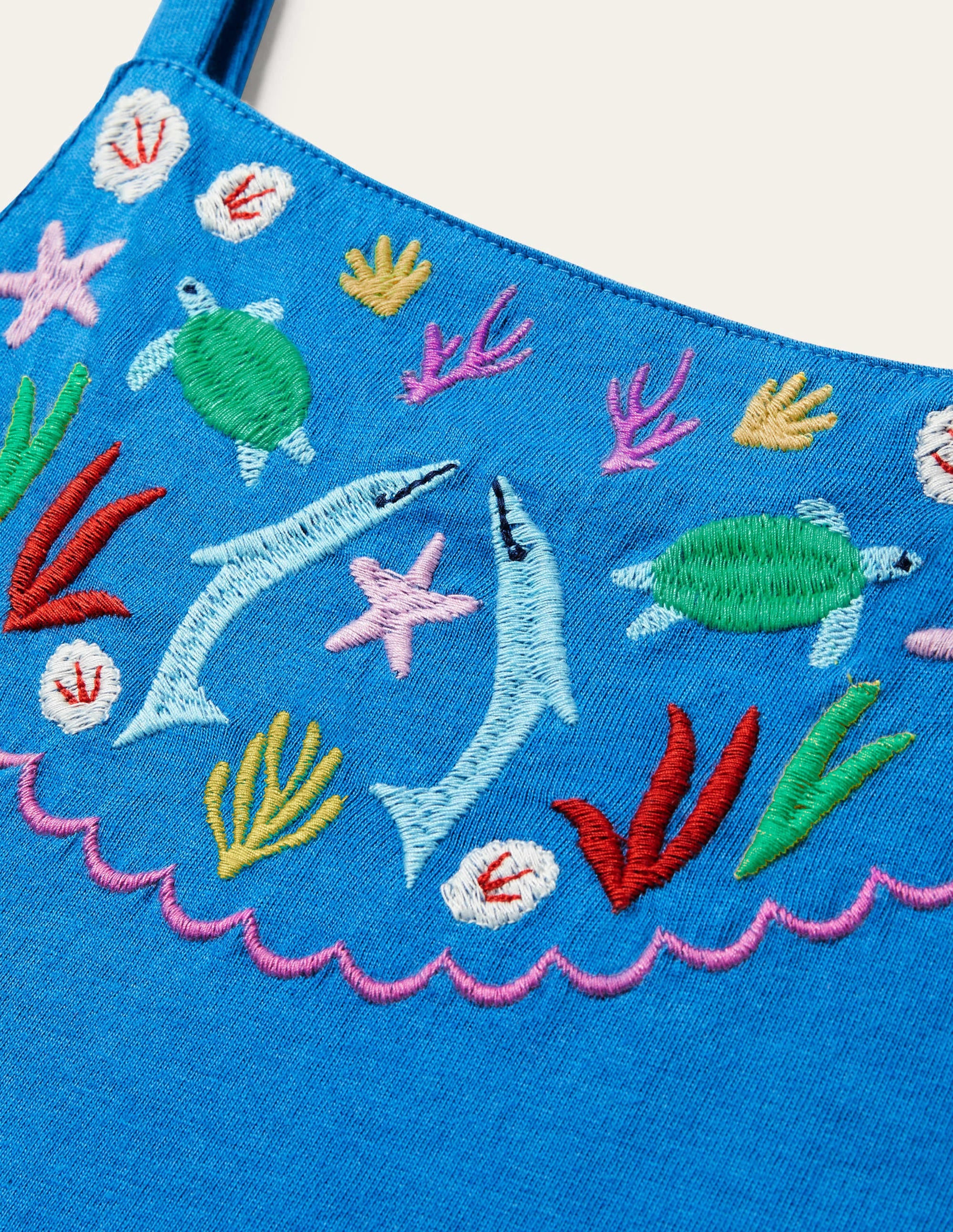 Jersey-Maxikleid-Strahlendes Marineblau - Image 3