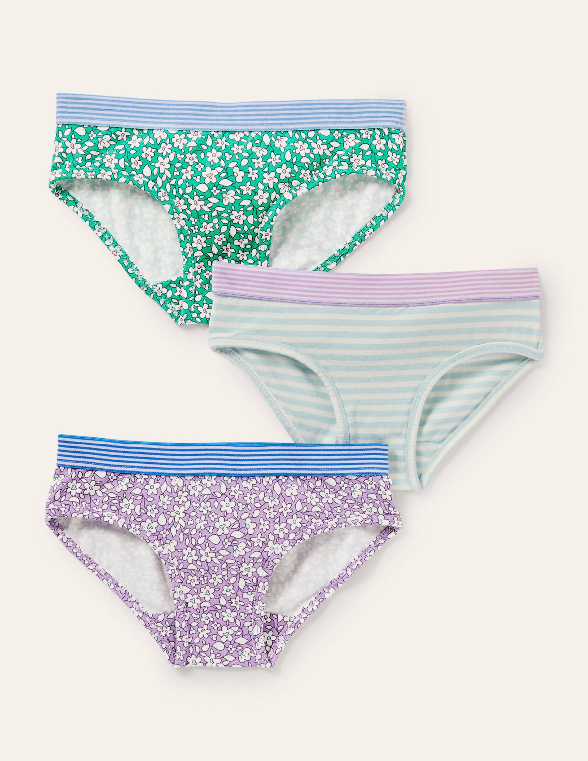 Unterhosen im 3er-Pack-Filigranes Blumenmuster - Image 1