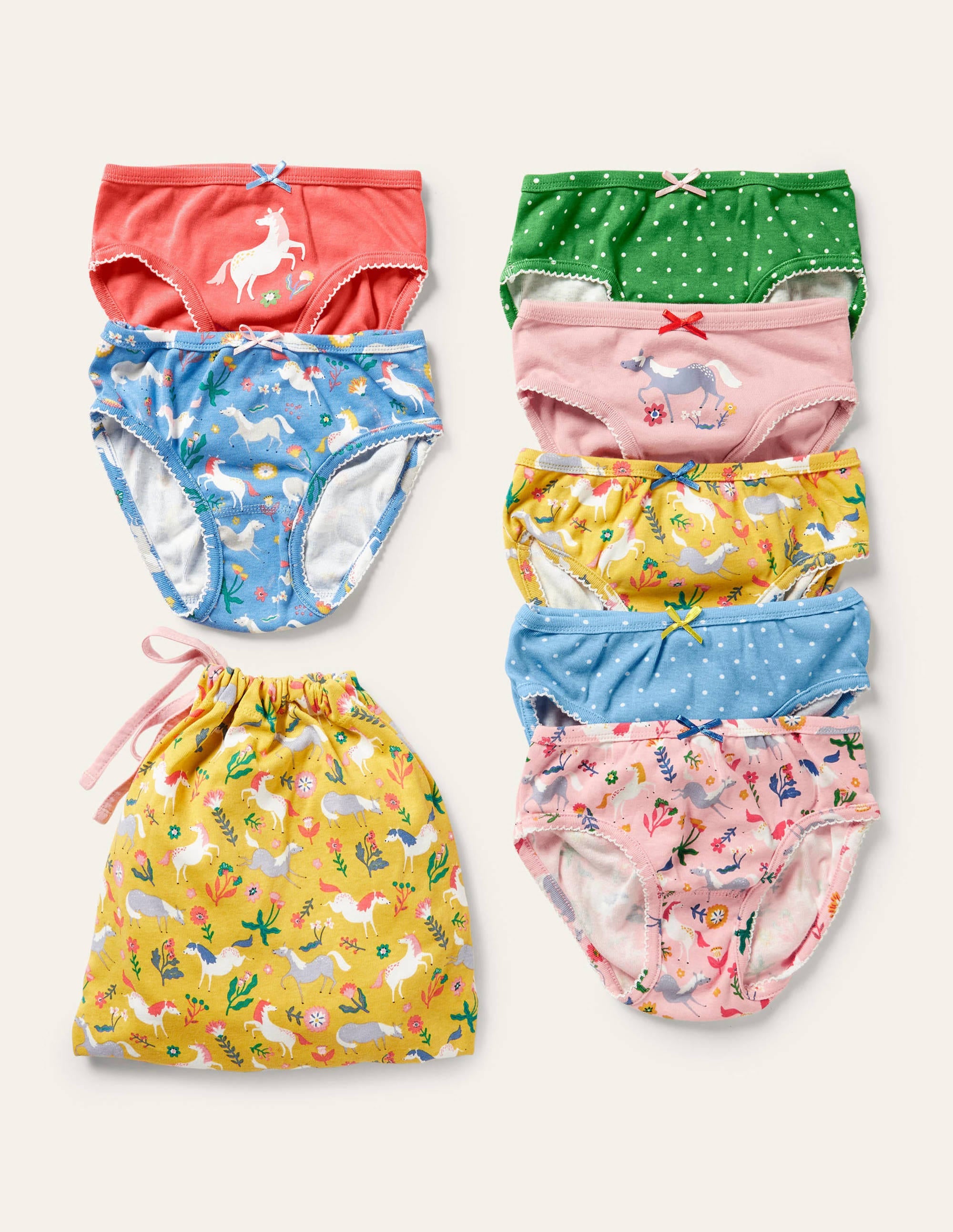 Unterhosen im 7er-Pack-Bunt, Pferde - Image 1