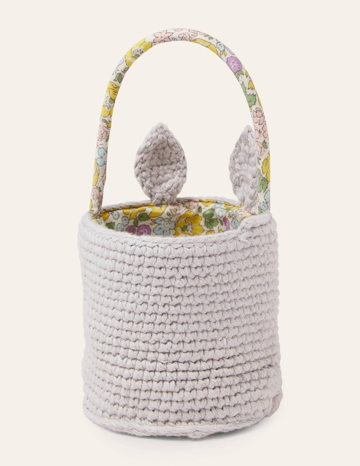 Panier en crochet à motif lapin-Lapin gris-3