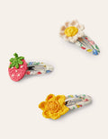 Originelle Haarclips im 3er-Pack-Bunt, Blumenmuster