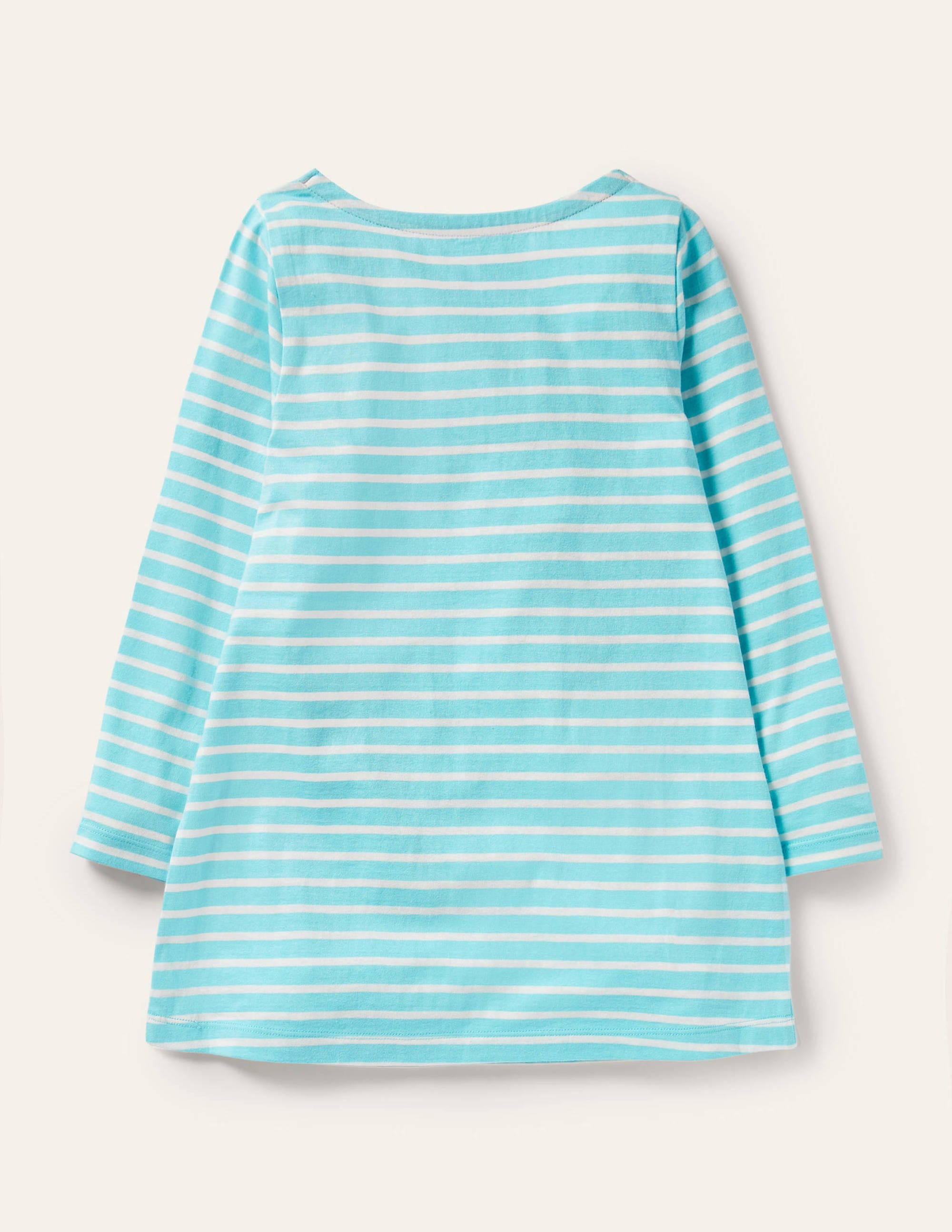 Tunika mit applizierter Tasche-Wasserblau/Naturweiß, Papageitaucher - Image 2