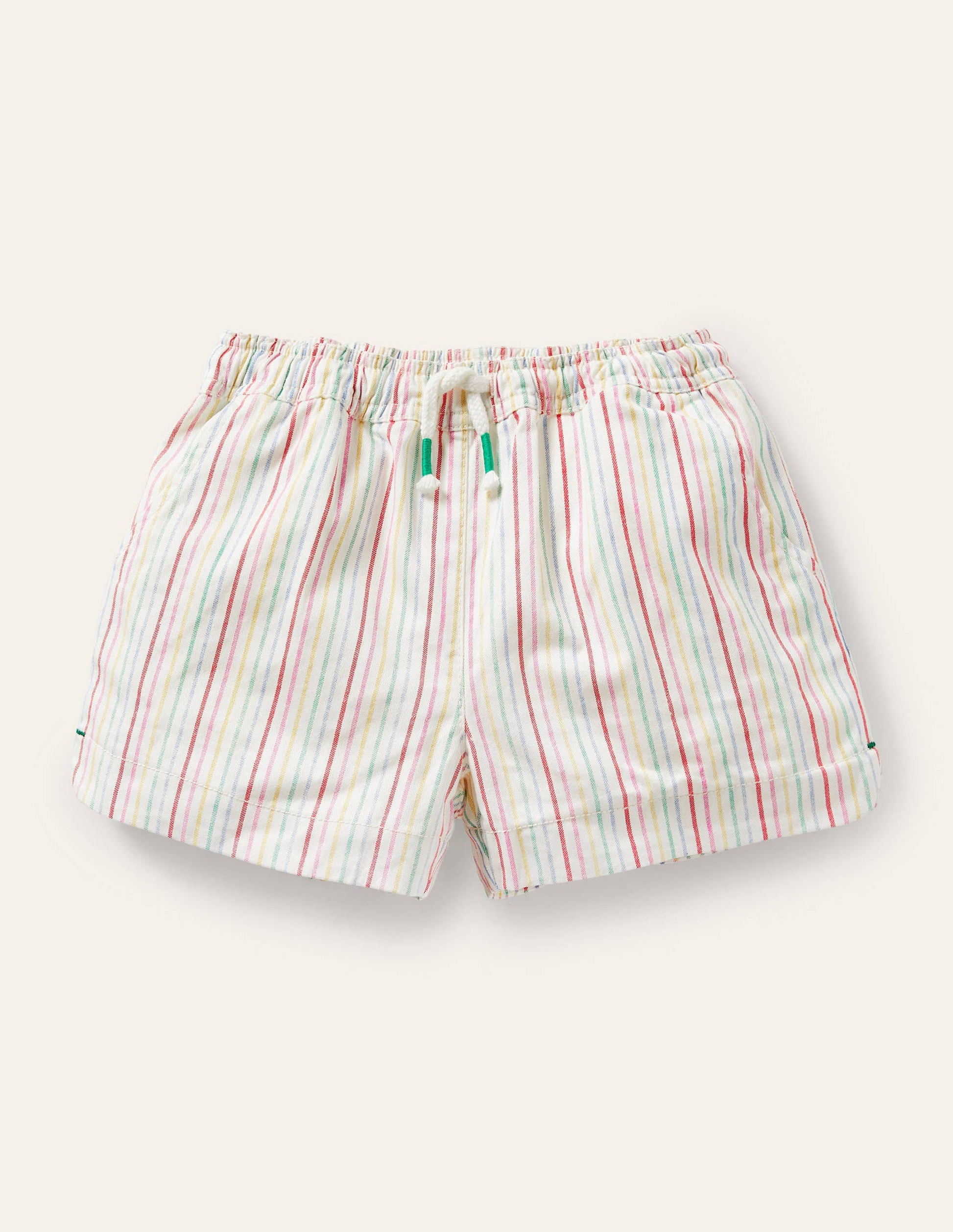 Shorts mit Herztaschen-Naturweiß/Bunt, Gestreift-1