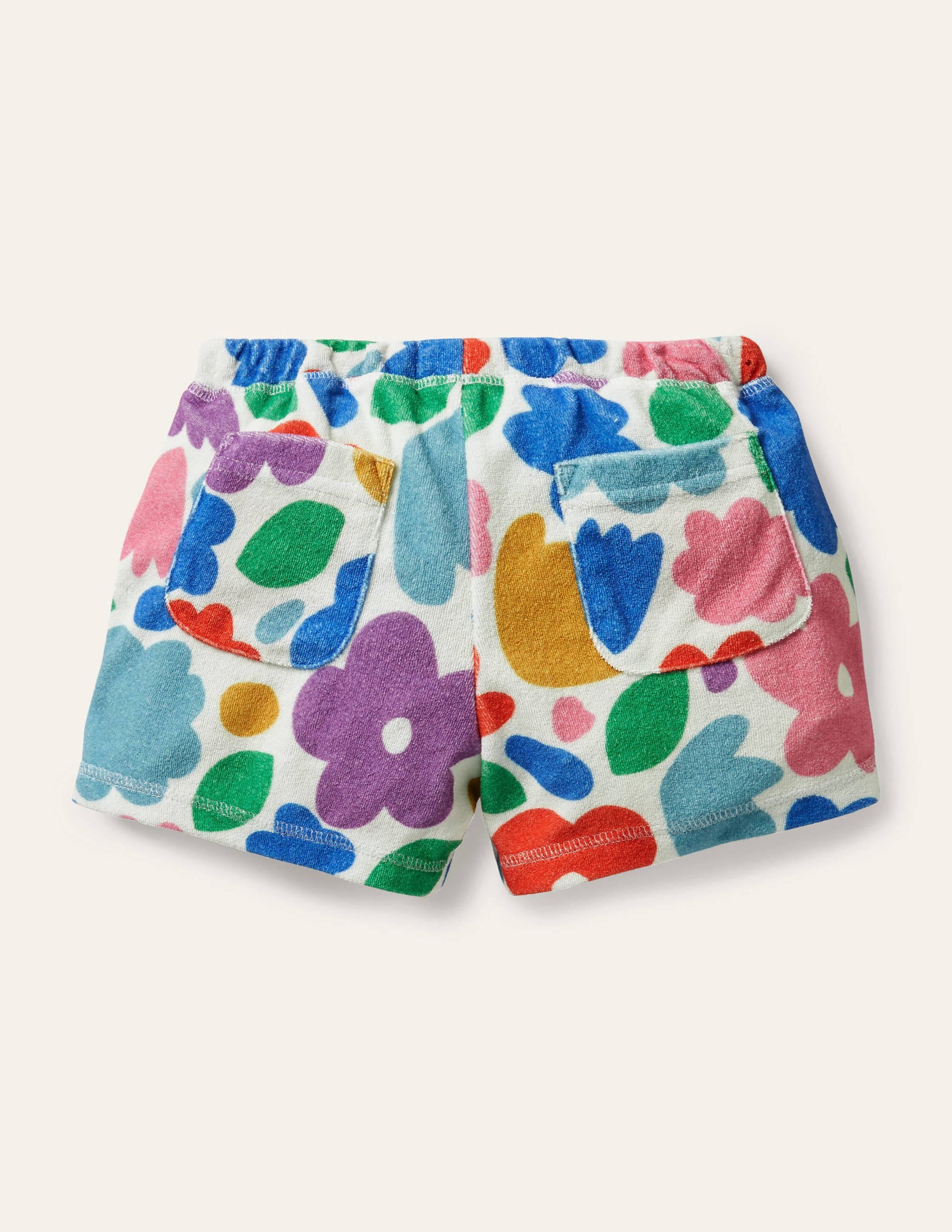 Towelling Shorts-Multi Painted Floral - Image 2
