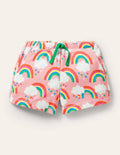 Frottee-Shorts-Limonadenrosa, Regenbogen