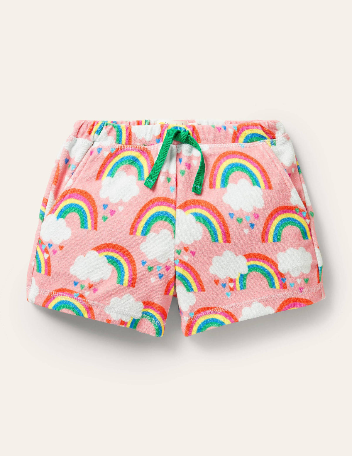 Frottee-Shorts-Limonadenrosa, Regenbogen-1