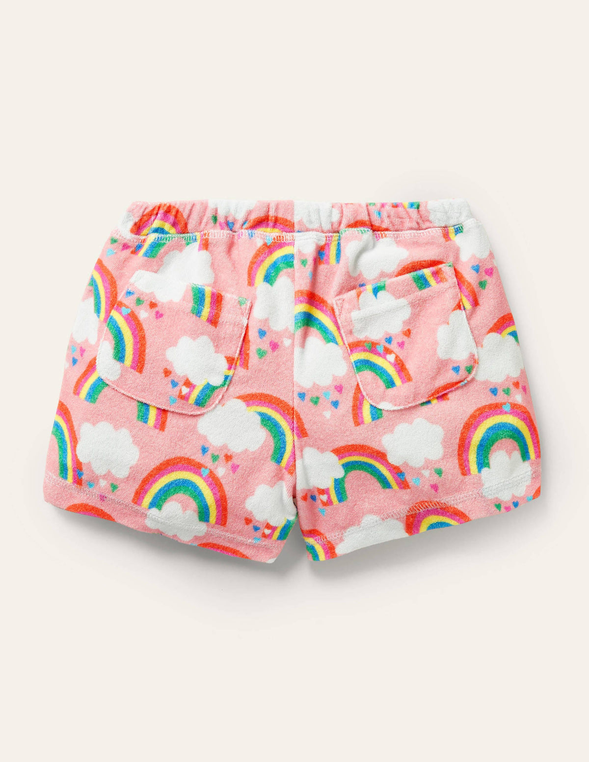 Frottee-Shorts-Limonadenrosa, Regenbogen-2