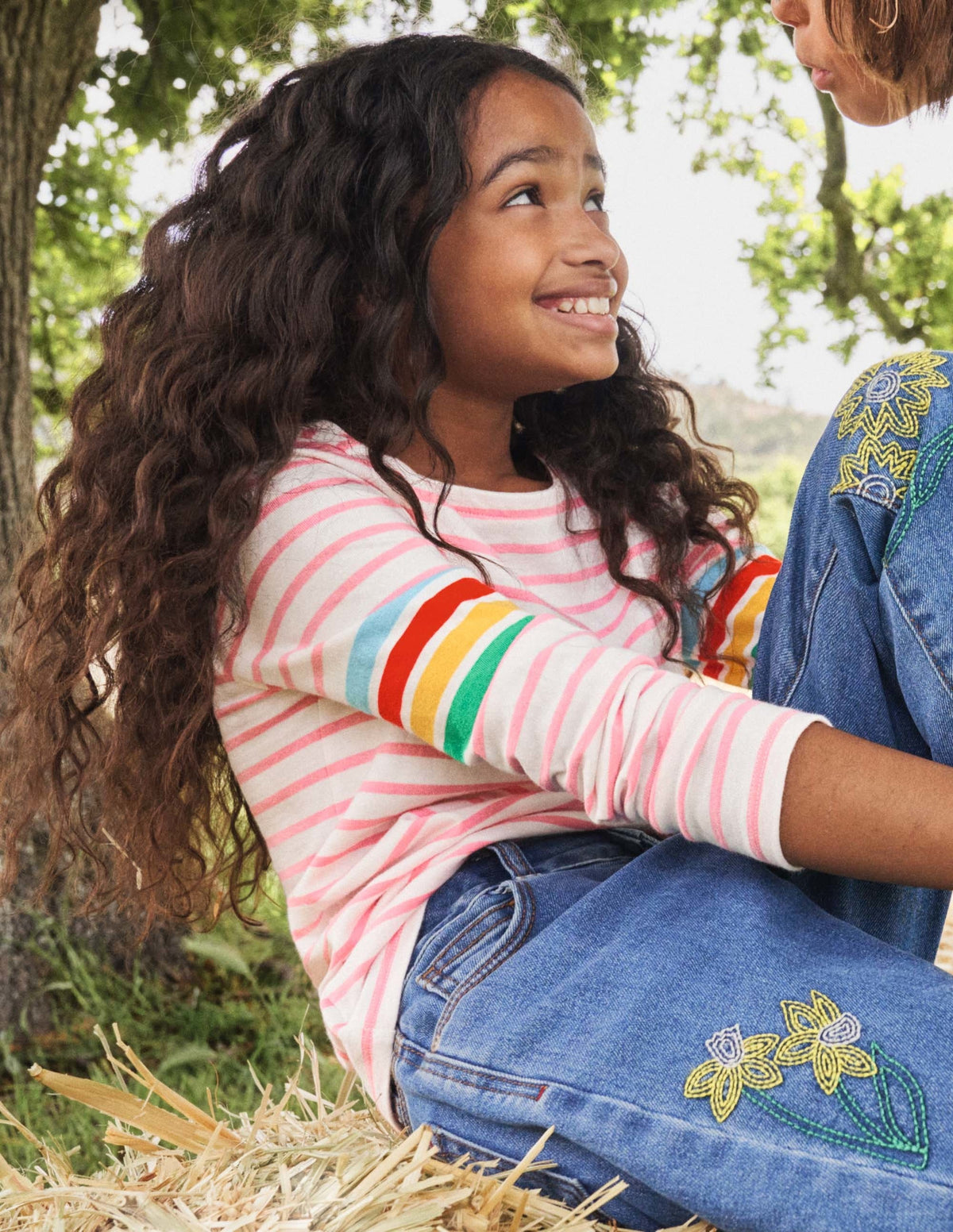 Lustiges Bretonshirt-Rosa, Regenbogen-4