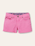 Short en jean-Rose glace à la fraise