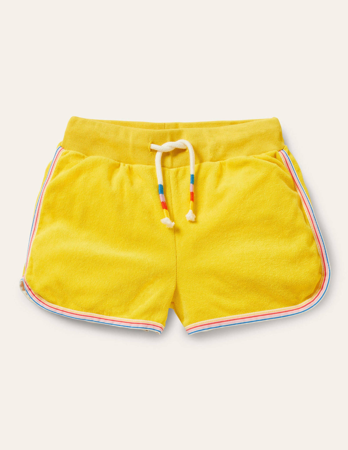 Retro Towelling Shorts-Daffodil Yellow-1