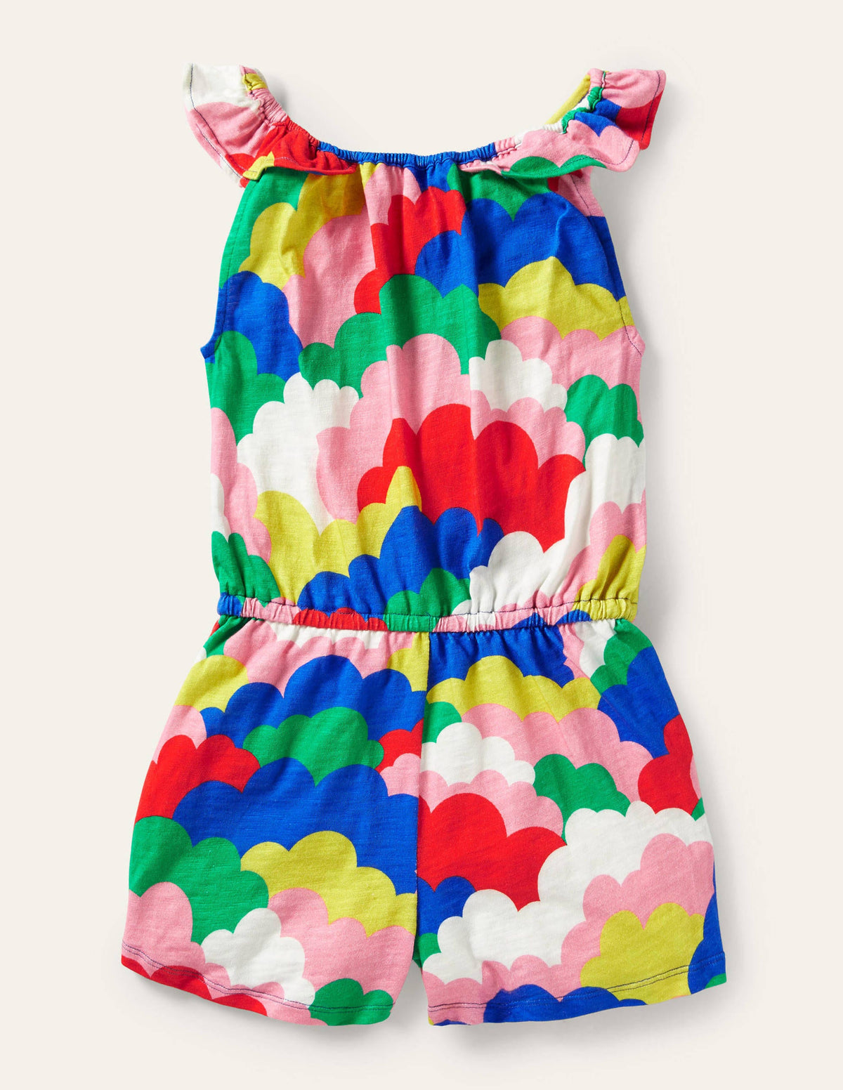 Charlie Jersey-Einteiler mit Bommeln-Bunt, Geometrisches Wolkenmuster-2