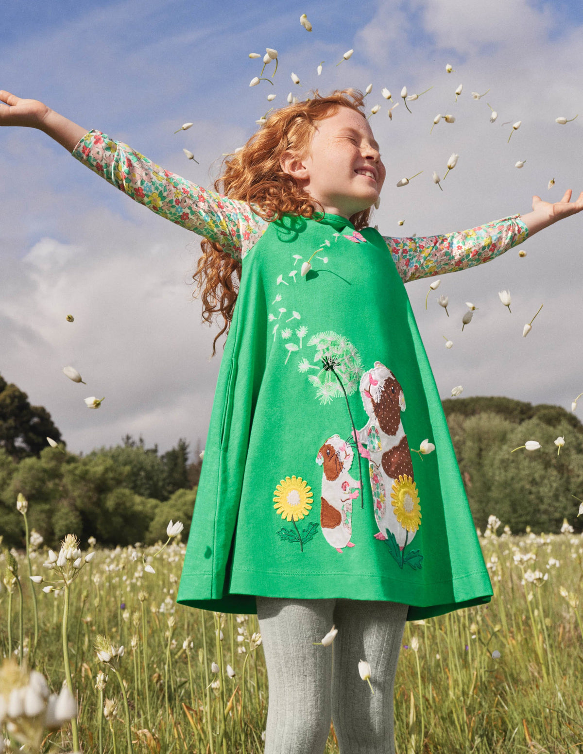 Langärmliges Kleid mit Applikation-Aloe-Vera-Grün, Meerschweinchen - Image 4
