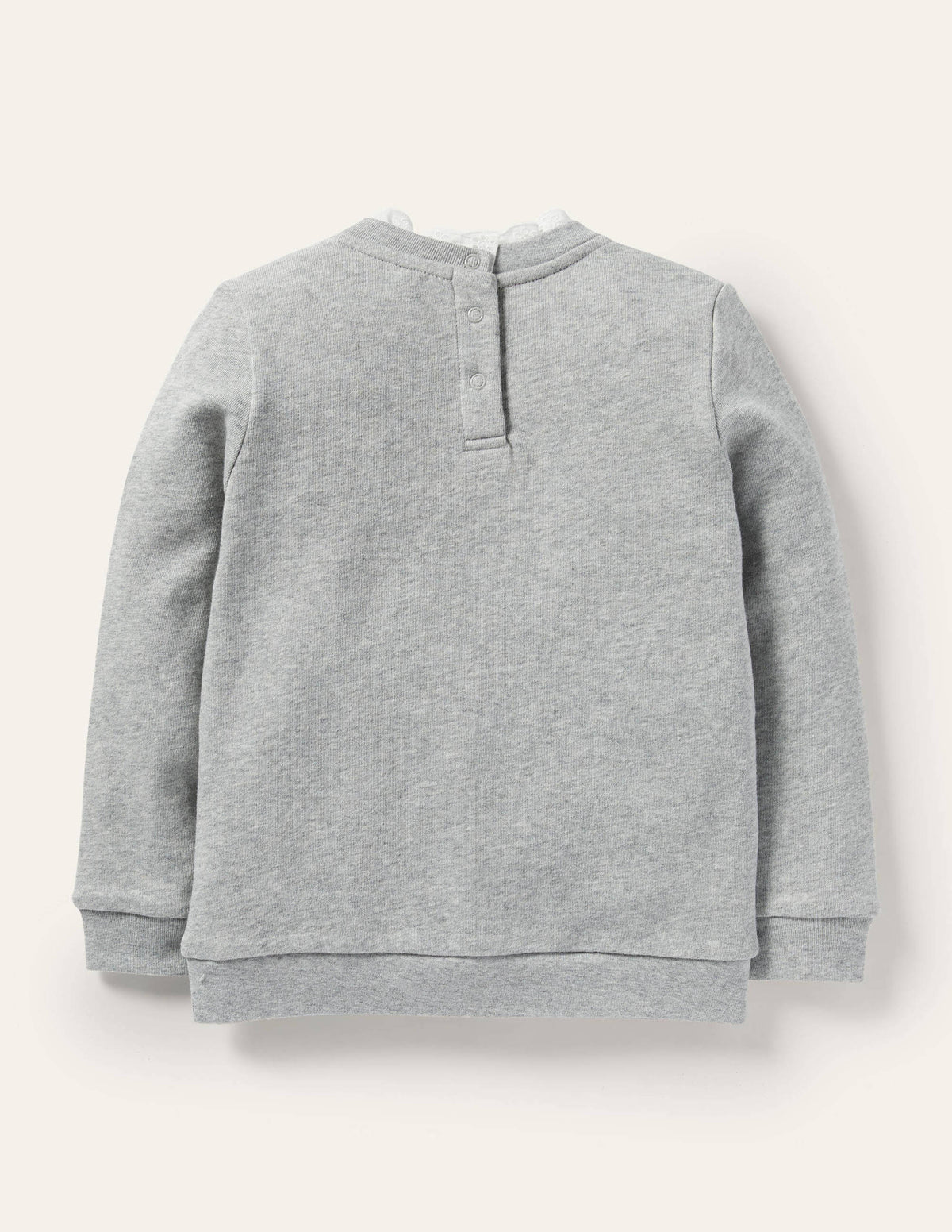 Embroidered Sweatshirt-Grey Marl Floral - Image 2