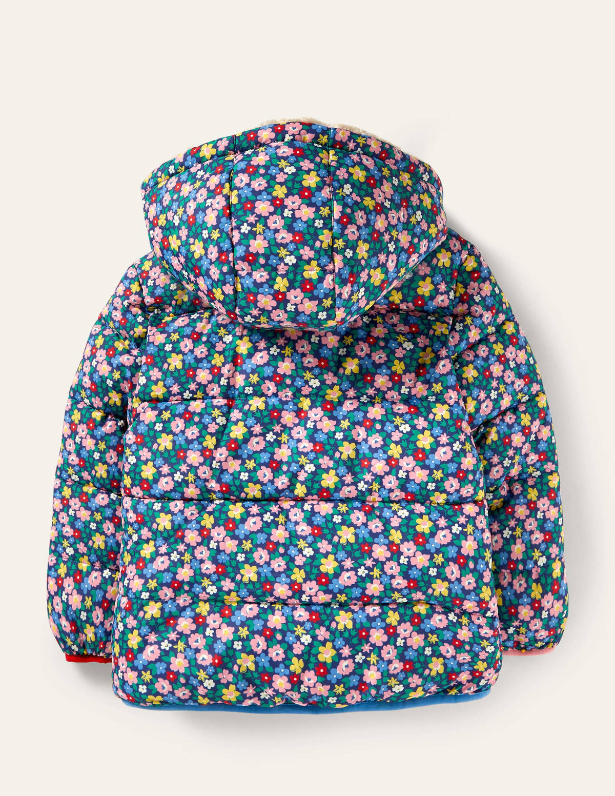 Reversible Printed Puffer-Starboard Blue Spring Floral - Image 2