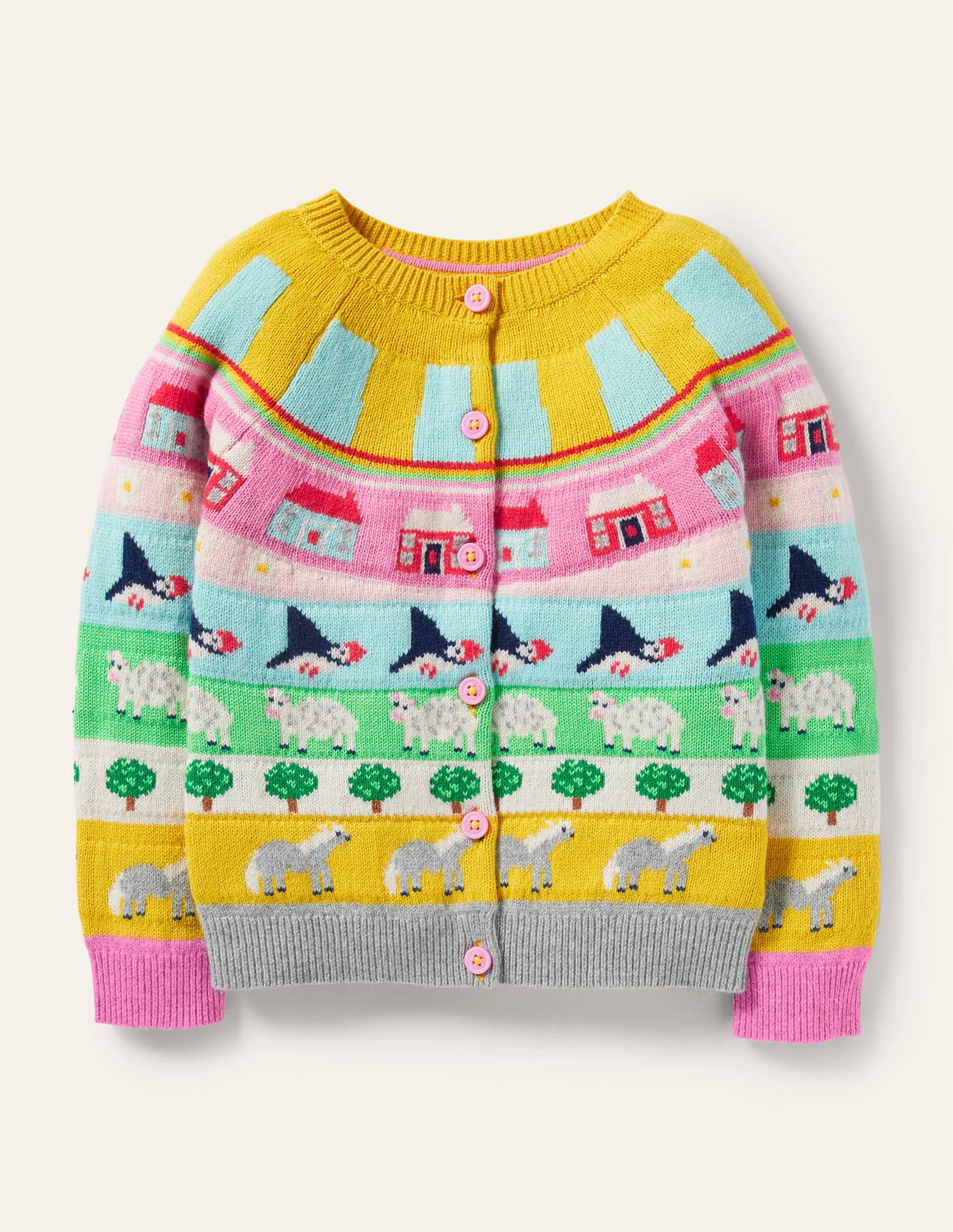 Fair-Isle-Cardigan-Bunt, Fair-Isle-Muster - Image 1