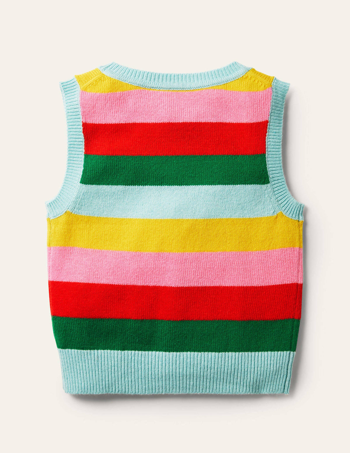 Knitted Stripe Tank Top-Multi Stripe - Image 2