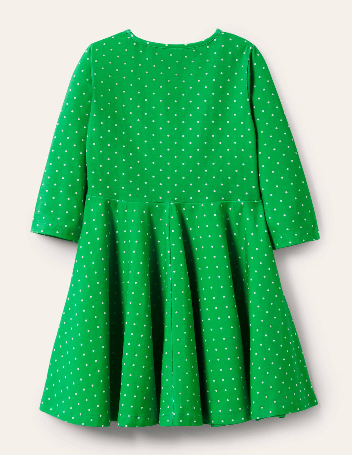 Flutter Detail Twirly Dress-Aloe Green Spot - Image 2