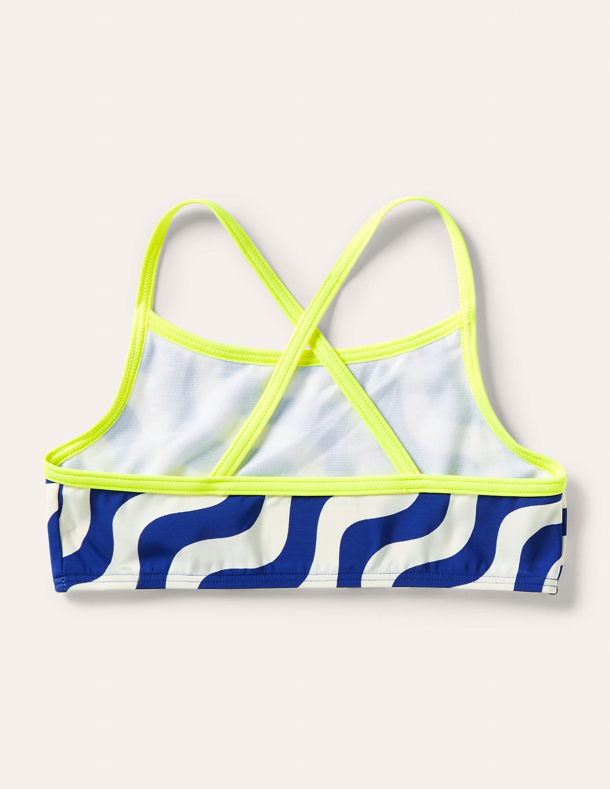 Haut de bikini à motif-Ivoire/bleu vague - Image 2