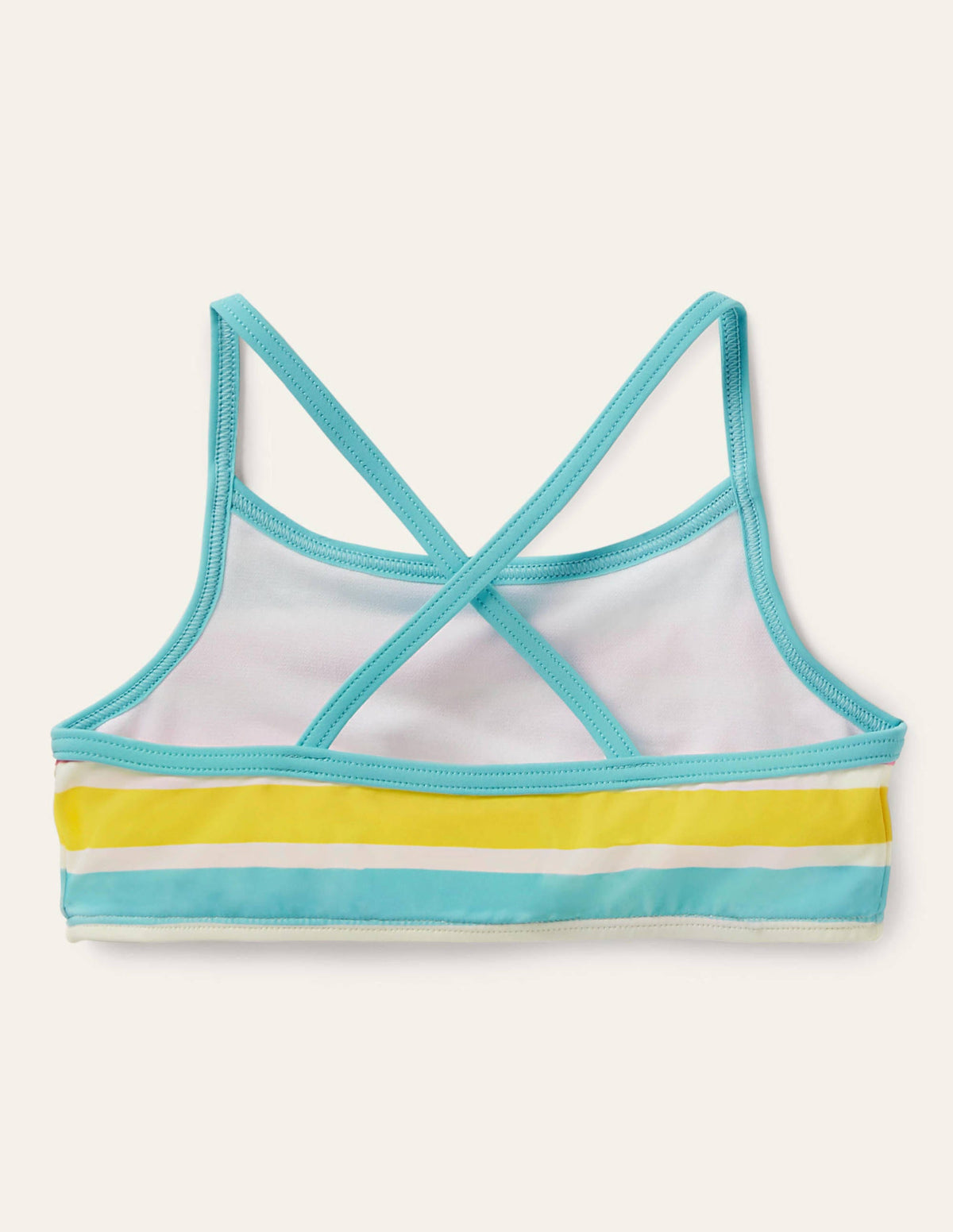 Patterned Bikini Top-Ivory/Multi Rainbow-2