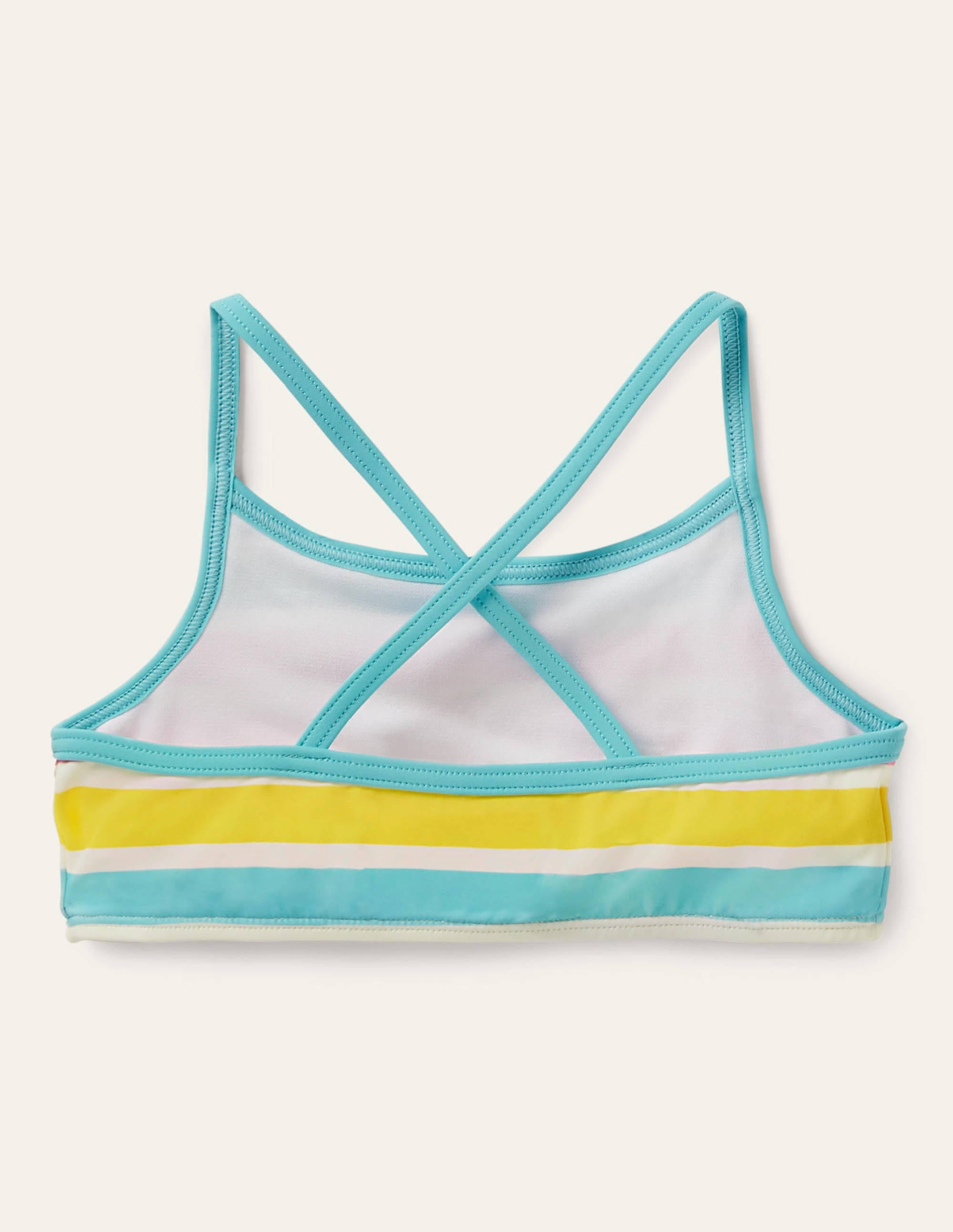 Patterned Bikini Top-Ivory/Multi Rainbow - Image 2
