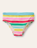 Gemusterte Bikinihose-Naturweiß Bunt Regenbogen