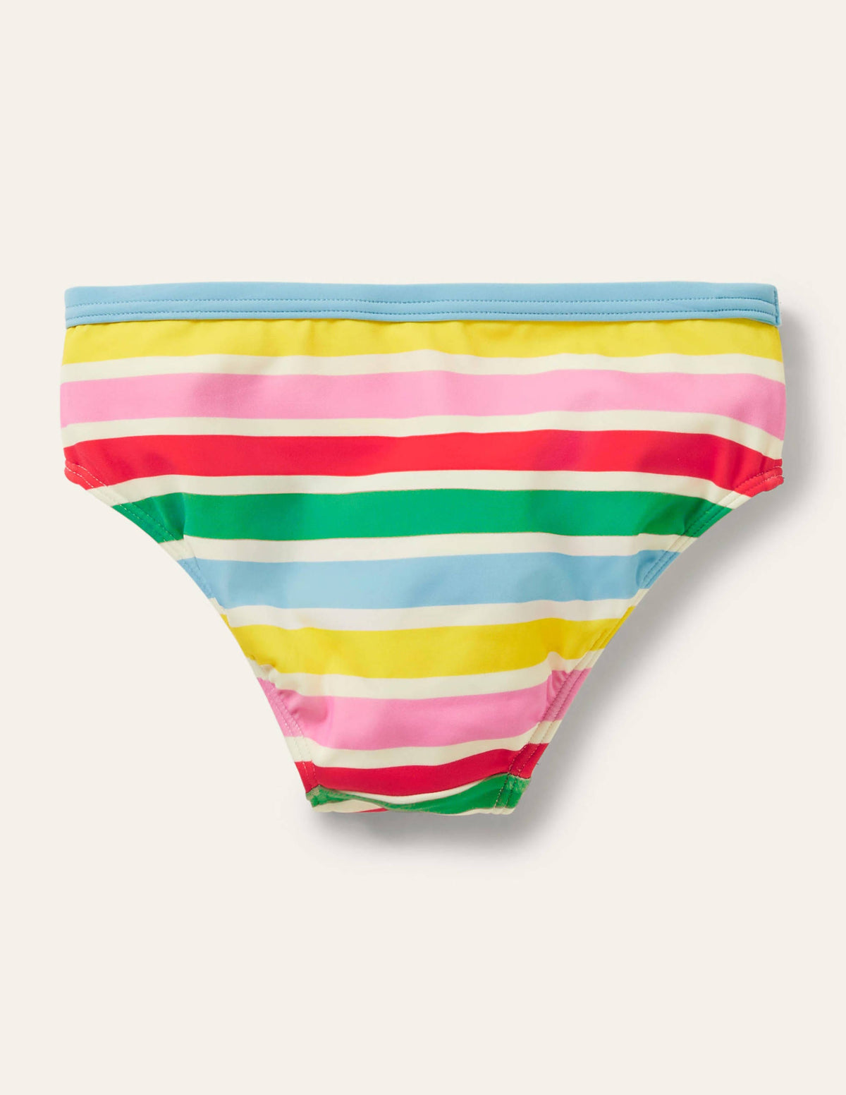 Gemusterte Bikinihose-Naturweiß Bunt Regenbogen-2