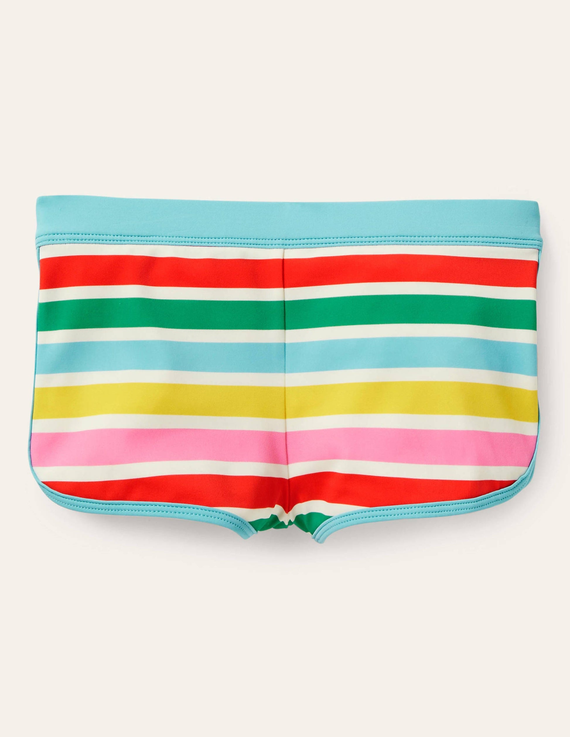 Gemusterte Badeshorts-Naturweiß/Bunt, Regenbogen-2