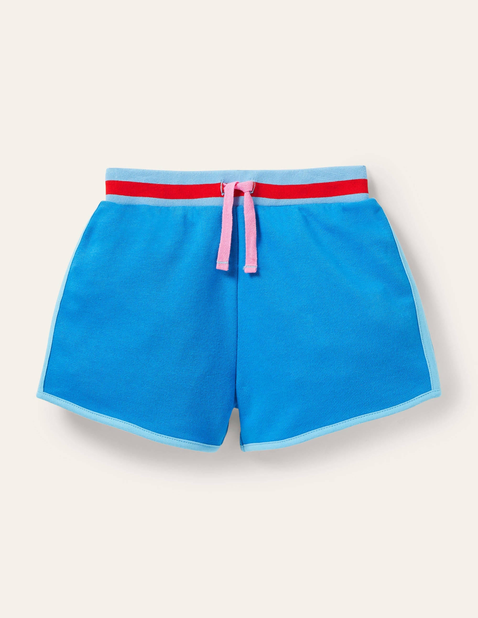 Appliqué Jersey Shorts-Moroccan Blue Rainbow - Image 1