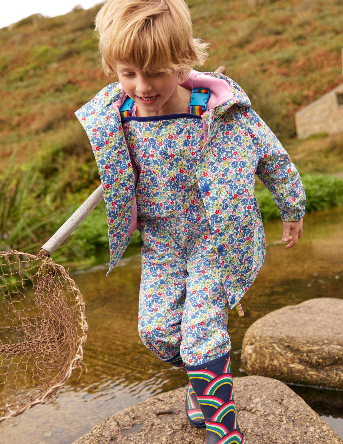 Wasserdichte Regenjacke-Bunt, Frühlingsblumen - Image 5