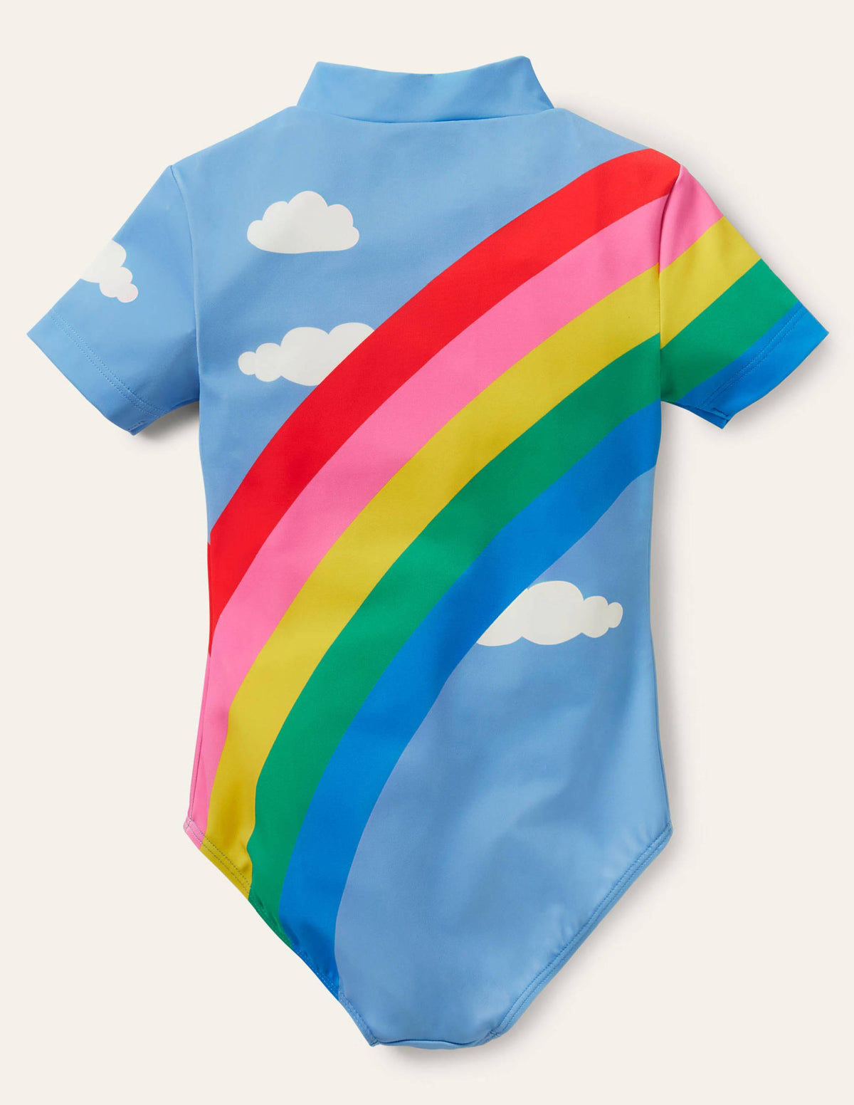 Maillot de bain manches courtes-Nuages arc-en-ciel - Image 2