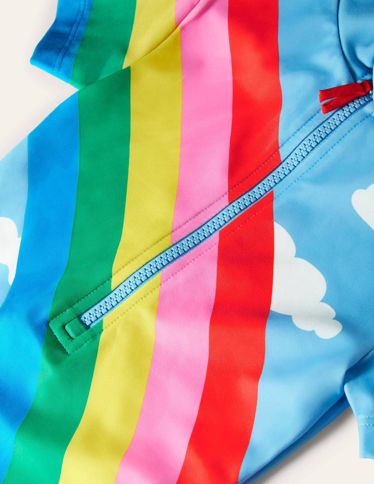 Maillot de bain manches courtes-Nuages arc-en-ciel - Image 3