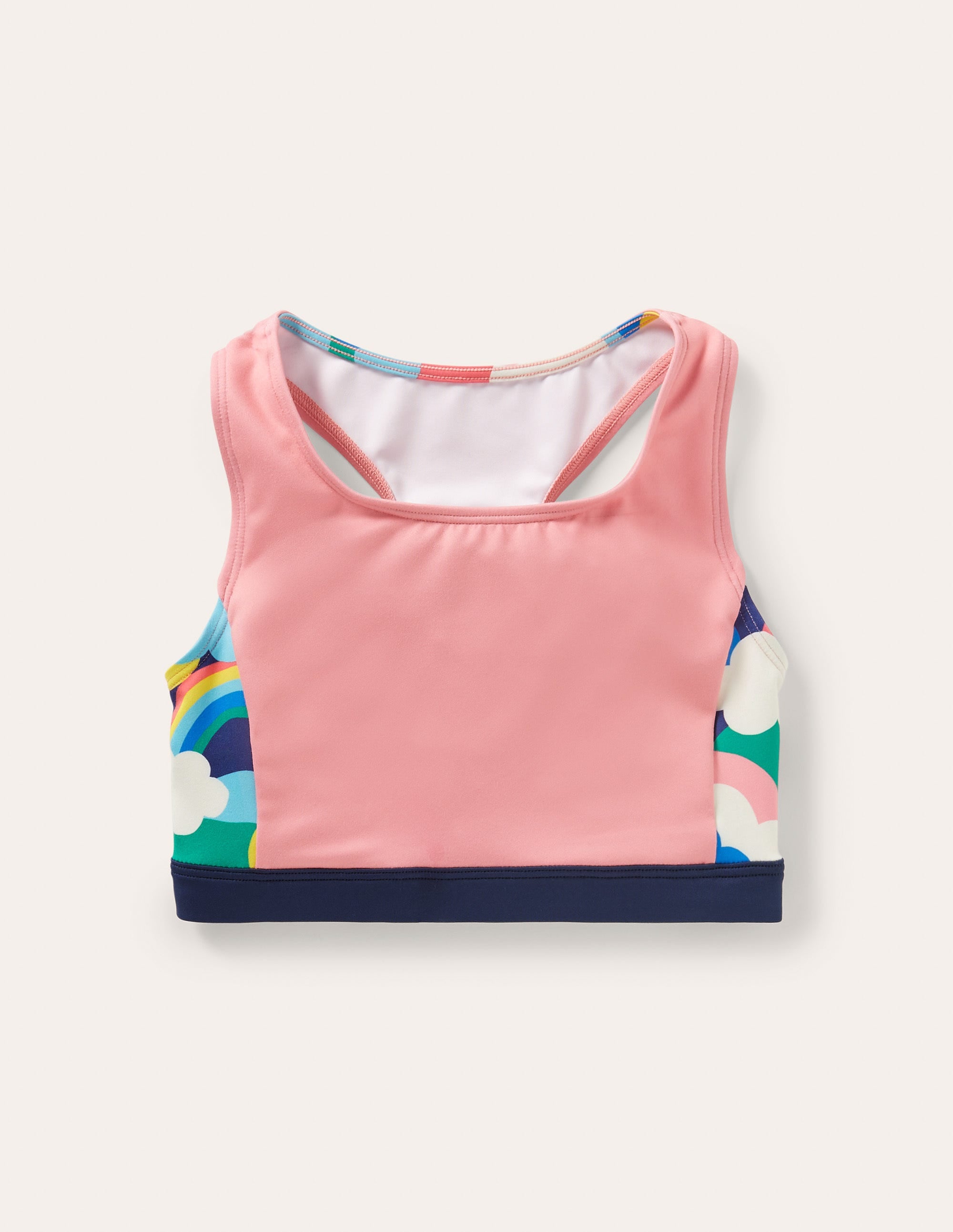 Rainbow Crop Top-Pink Lemonade - Image 1