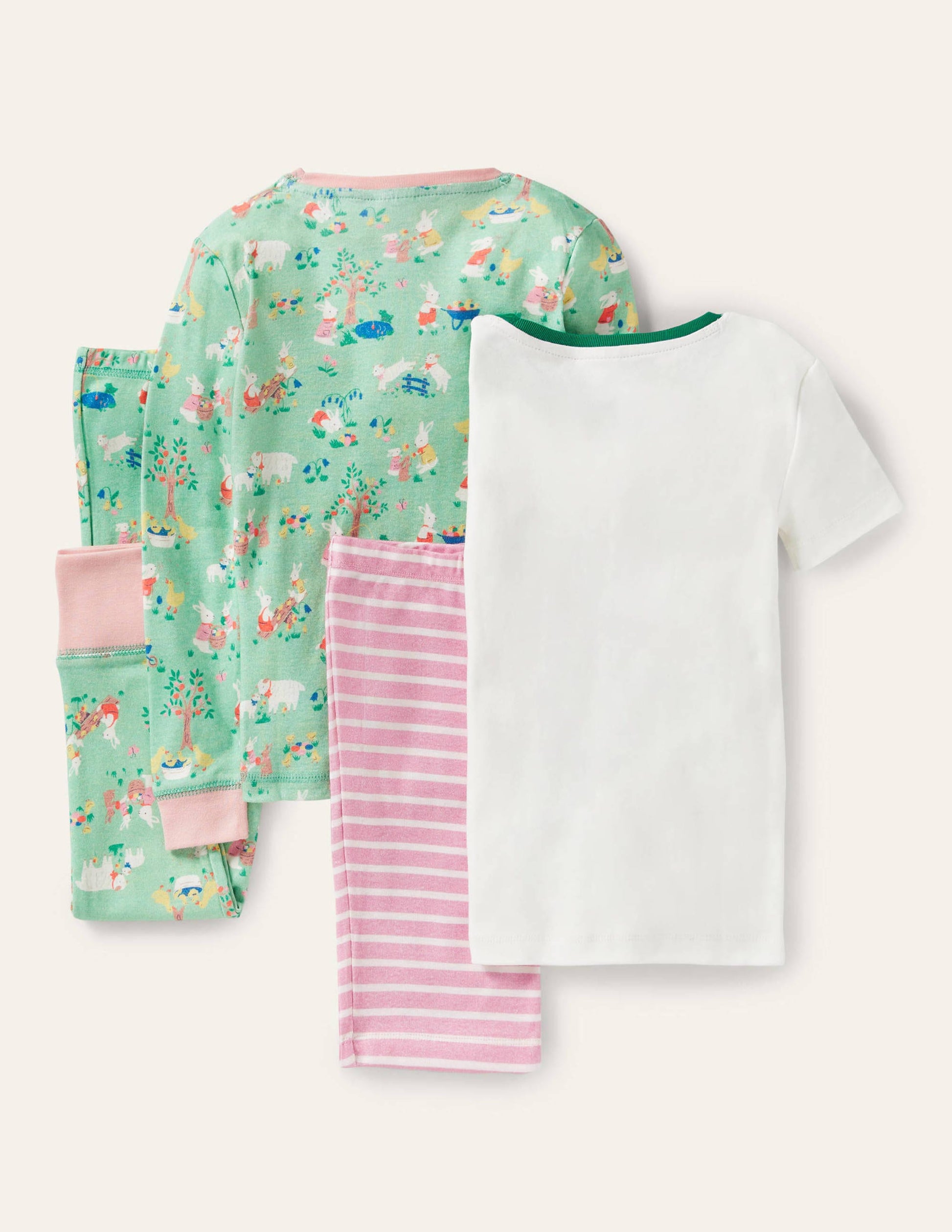 Mix and Match Snug Pyjamas-Fountain Green Spring Time-2