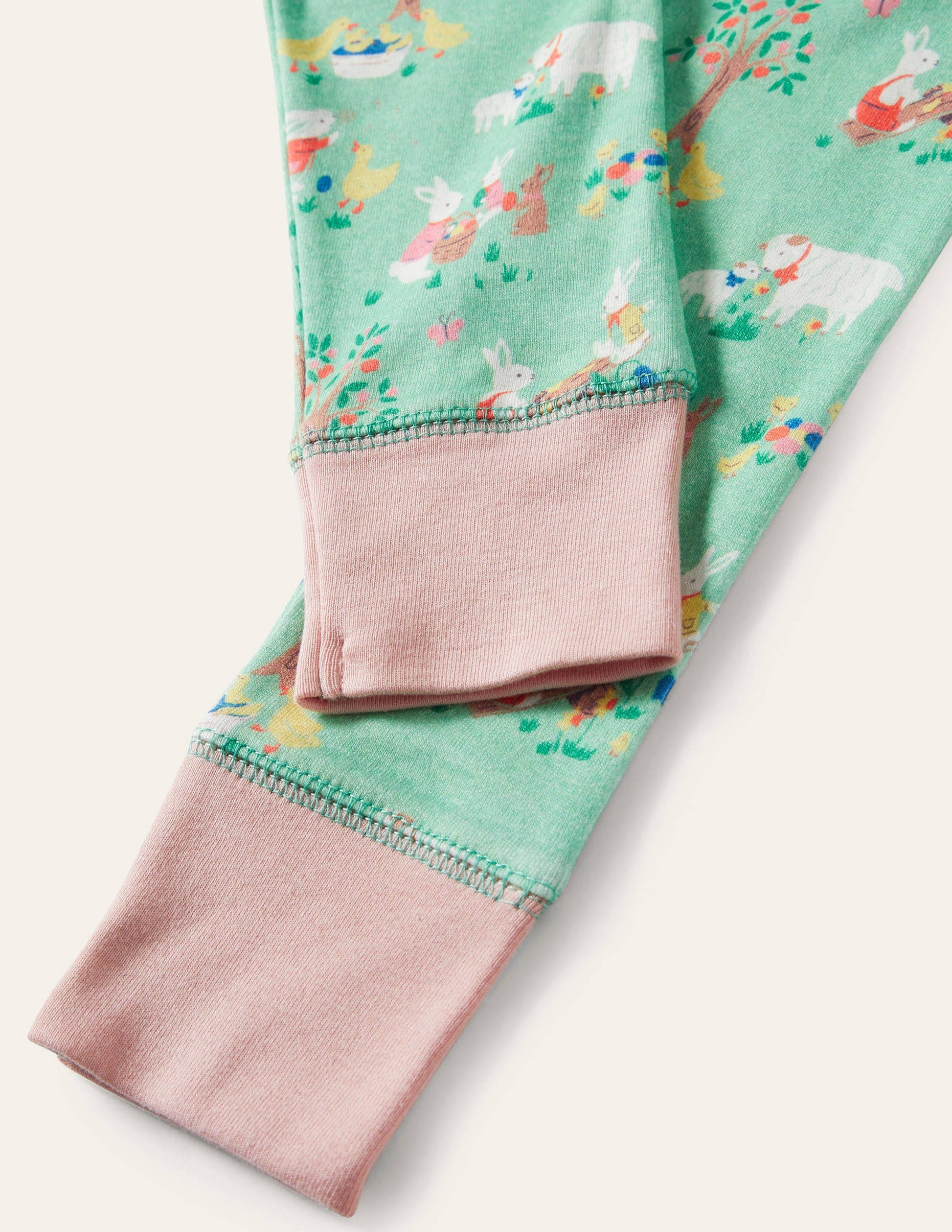 Mix and Match Snug Pyjamas-Fountain Green Spring Time-3