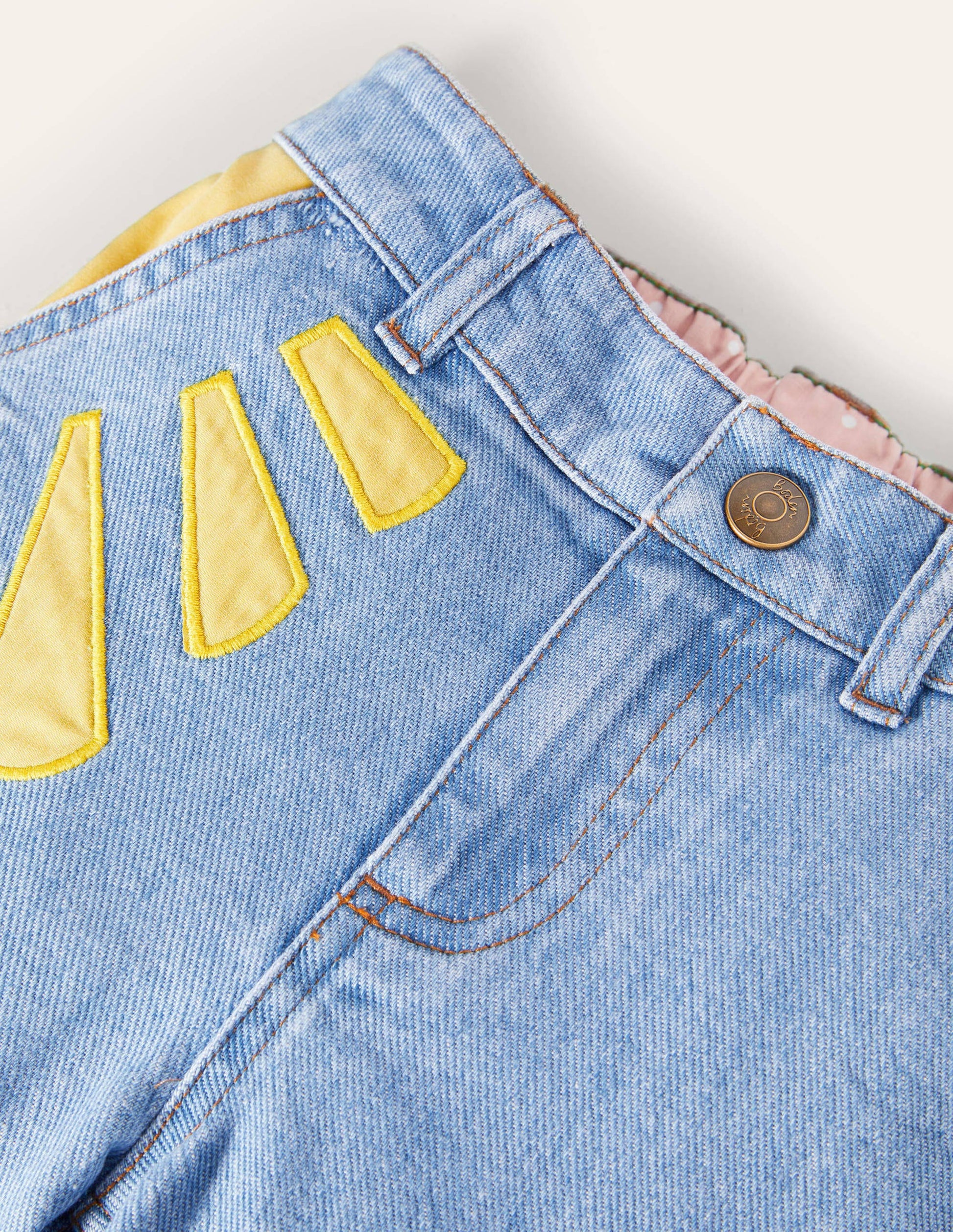Appliqué Jeans-Mid Vintage Denim Weather-3