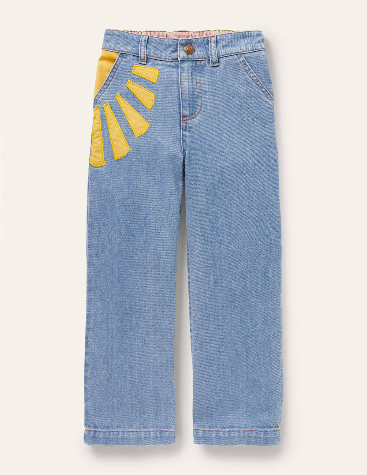 Appliqué Jeans-Mid Vintage Denim Weather - Image 1