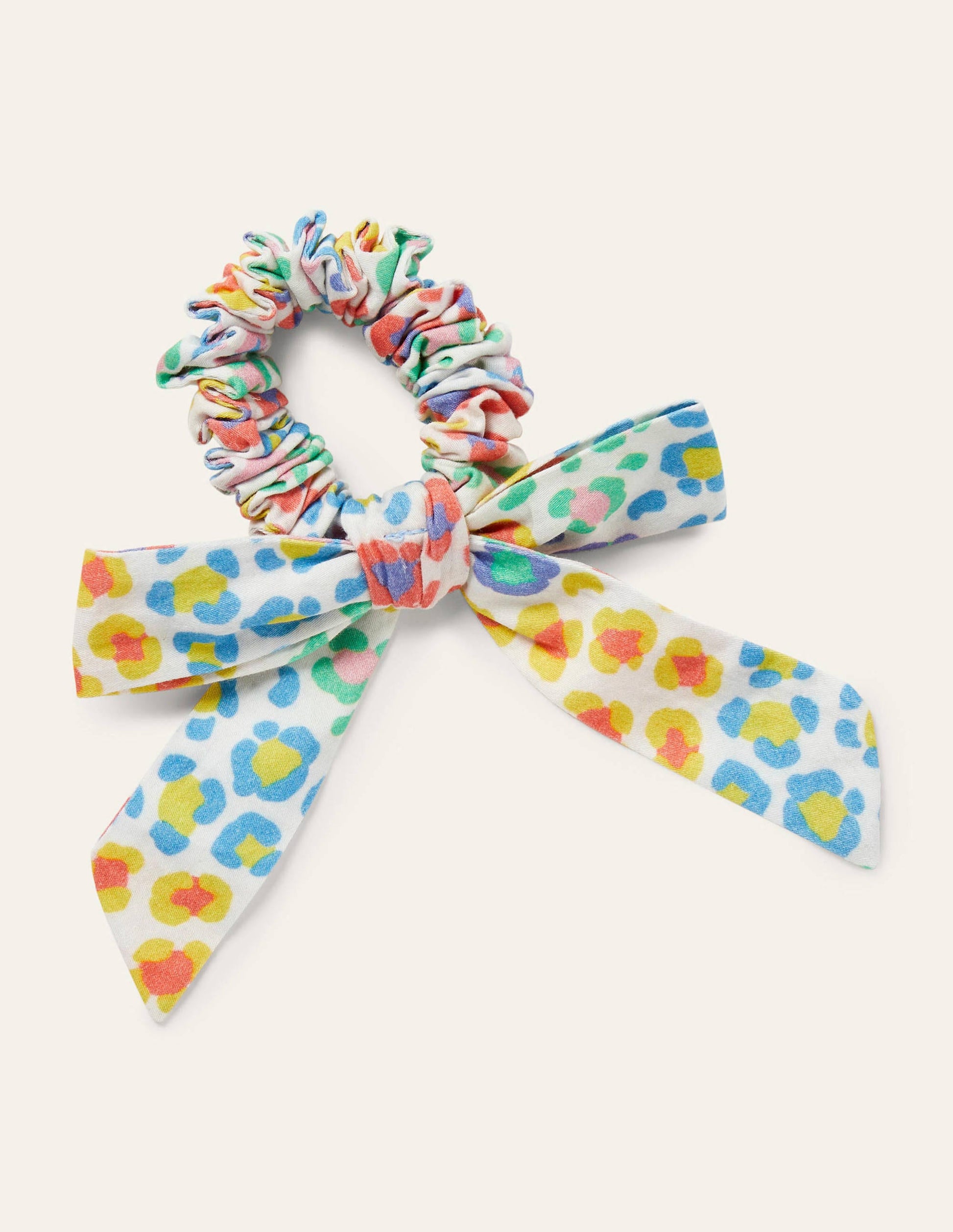 Scrunchie mit großer Schleife-Bunt, Leopardenmuster-1