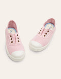 Chaussures sans lacets en toile à enfiler-Rose