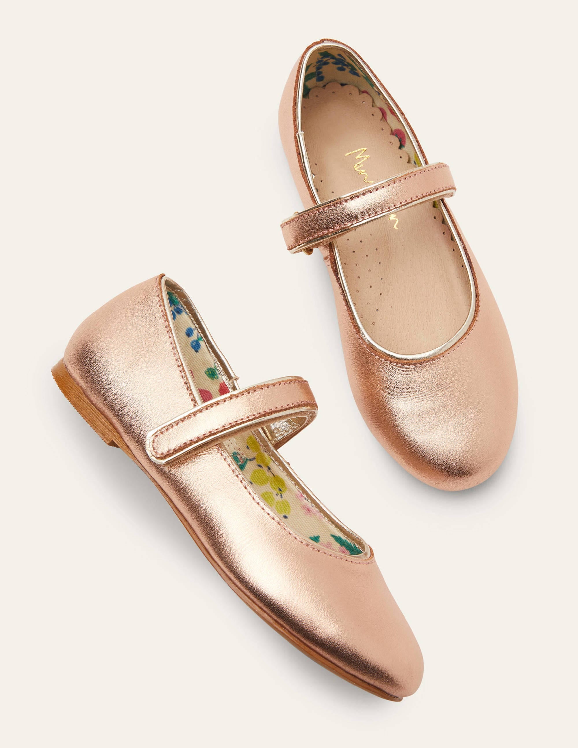 Metallic Mary Janes-Rose Gold - Image 1