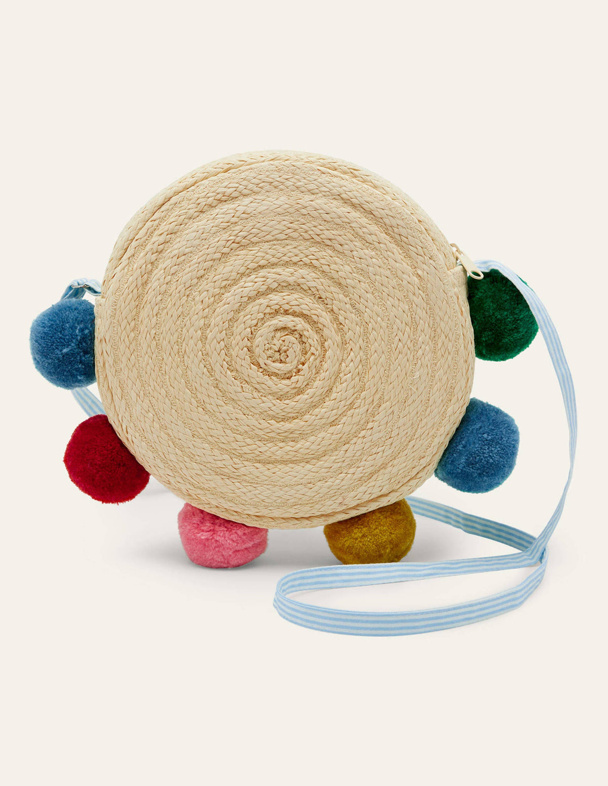 Strohtasche-Regenbogenfarbene Bommel - Image 2