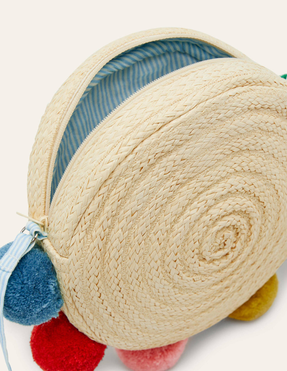 Strohtasche-Regenbogenfarbene Bommel - Image 3