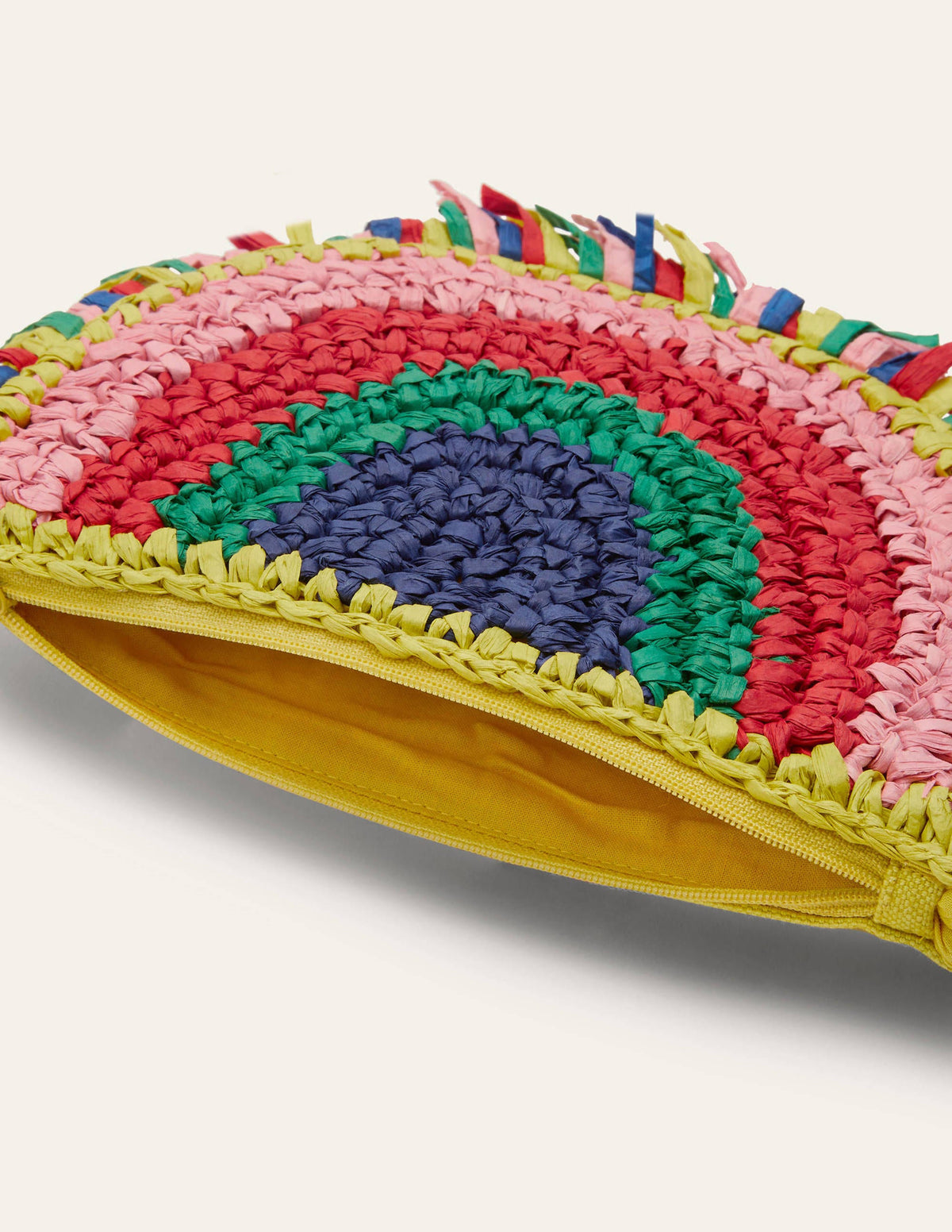 Strohtasche mit Regenbogenmotiv-Bunt-2