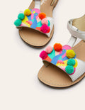 Sandales fun en cuir-Paon multi