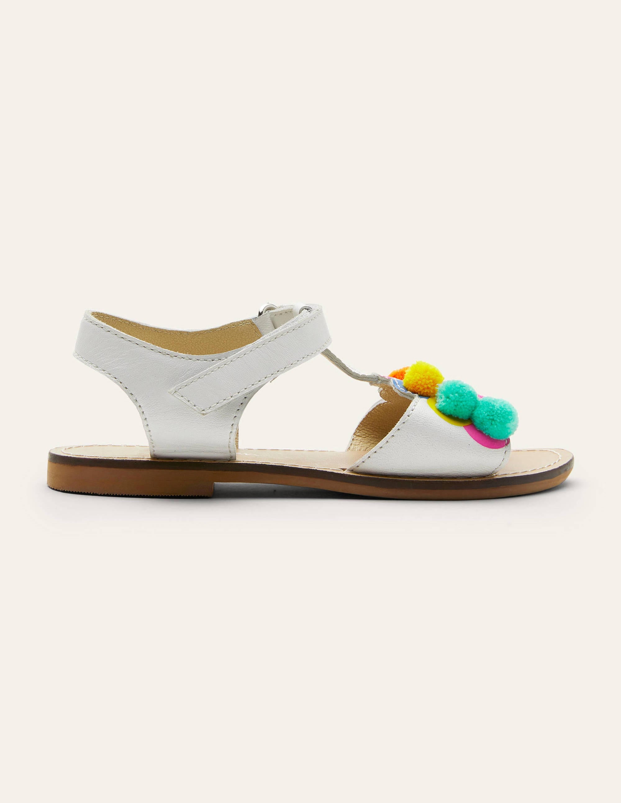 Sandales fun en cuir-Paon multi - Image 2