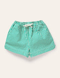 Short avec poche cœur-Coutil poivron vert