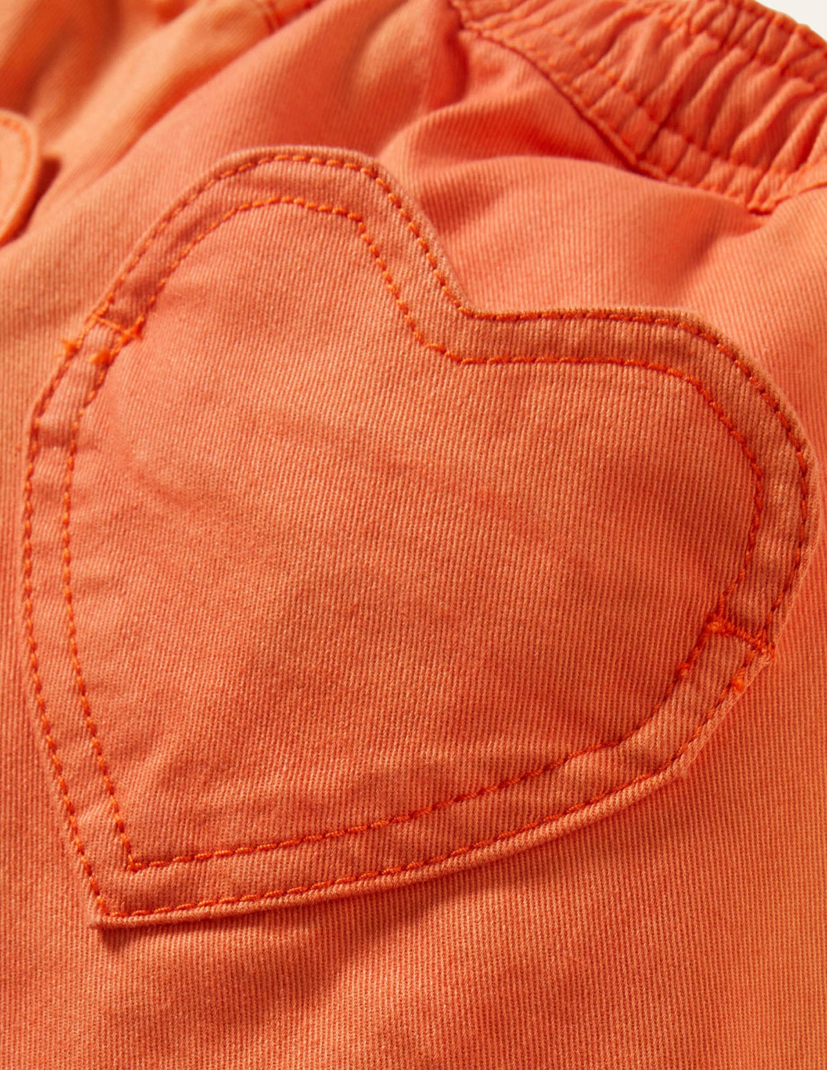 Short avec poche cœur-Orange mandarine - Image 3