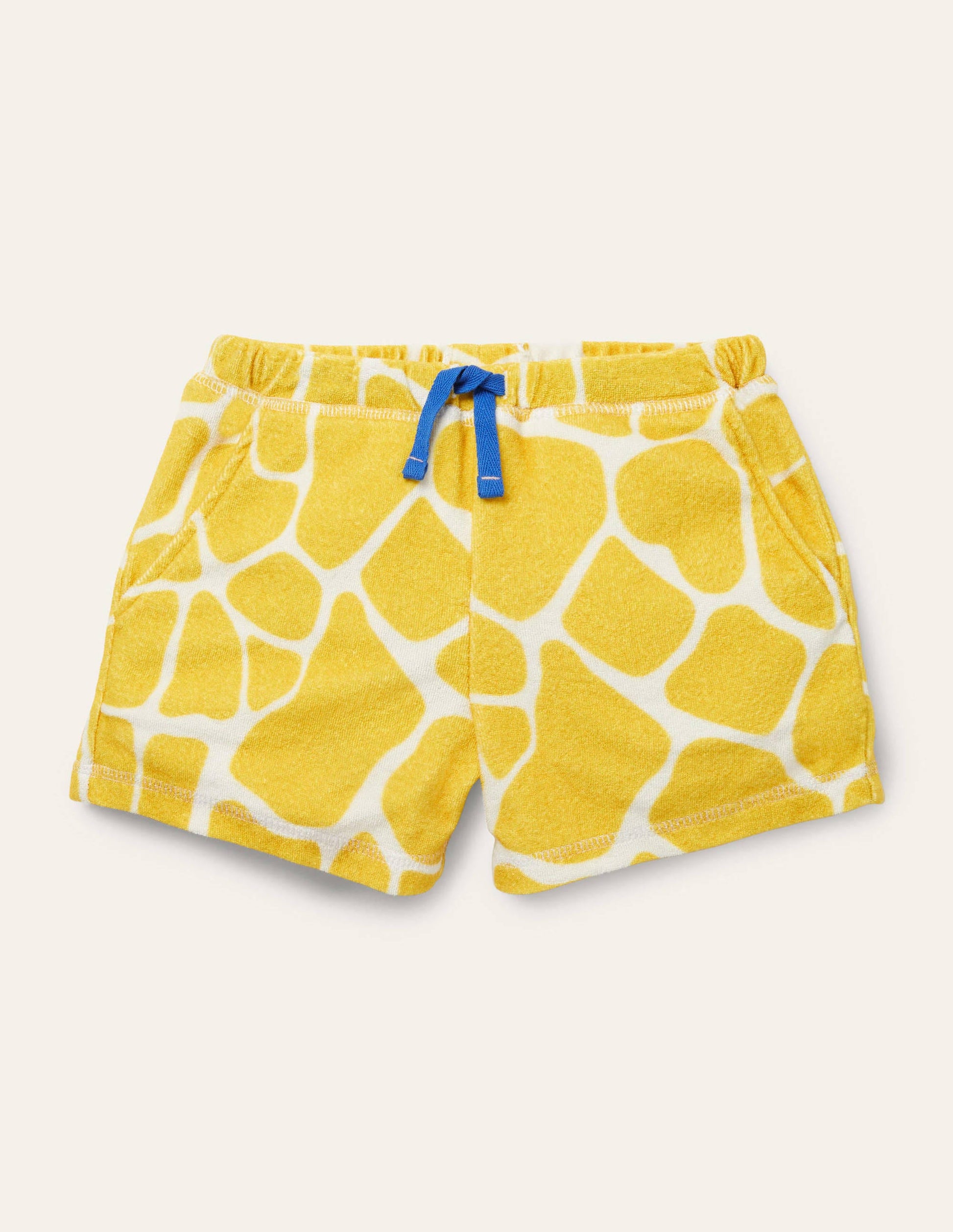 Frottee-Shorts-Narzissengelb, Giraffe-1