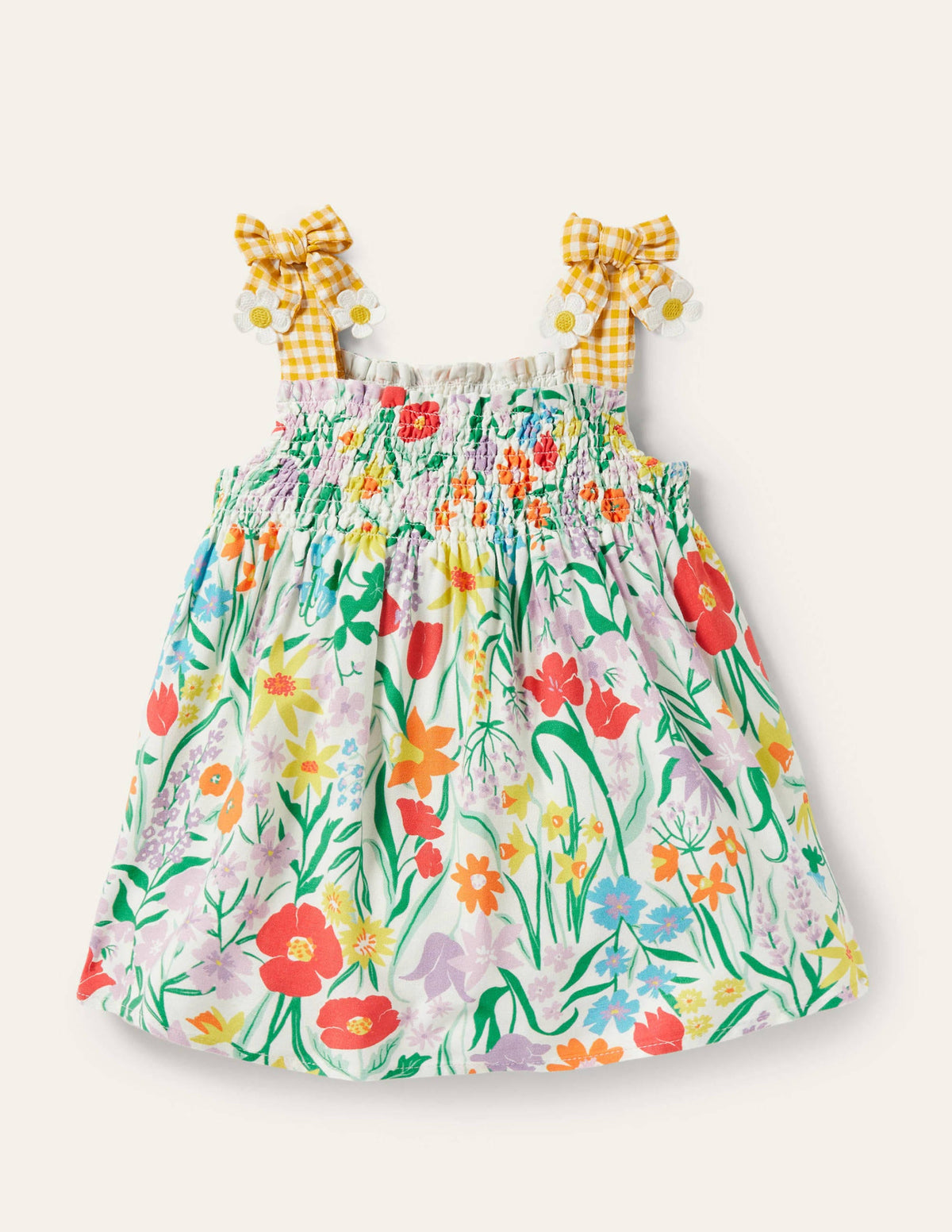 Top à smocks noué aux épaules-Motif Spring Meadow multi - Image 1