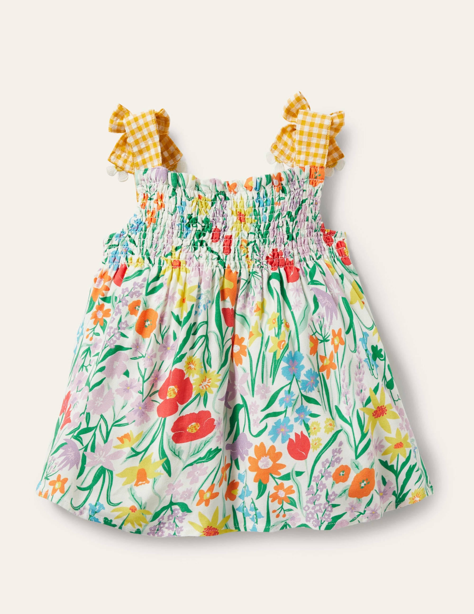 Top à smocks noué aux épaules-Motif Spring Meadow multi - Image 2