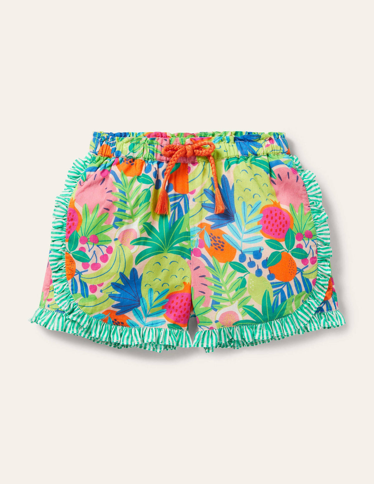 Short volanté à motif pêle-mêle-Fruit tropical multi-1
